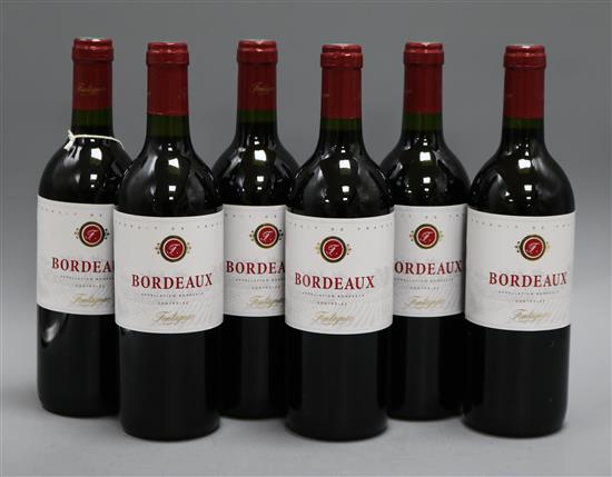 Six bottles of Bordeaux Fontagnac